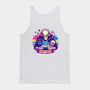 "The Gamer Dad" Skeleton Father's Day Gift Tank Top